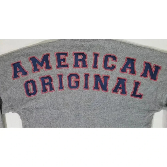 Disney Spirit Jersey MICKEY MOUSE - AMERICAN ORIGINAL - Gray Long Sleeve Shirt M - Picture 8 of 8